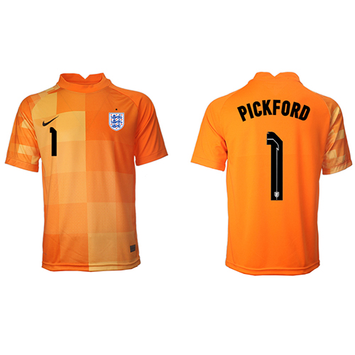 Anglie Jordan Pickford #1 Brankářské Venkovní Dres MS 2022 Krátkým Rukávem